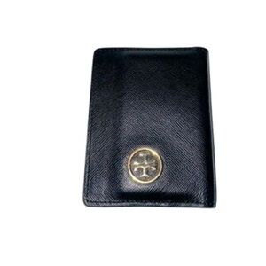 TORY BURCH ROBINSON BLACK SAFFIANO LEATHER BLACK ID/CREDIT CARDS PASS HOLDER